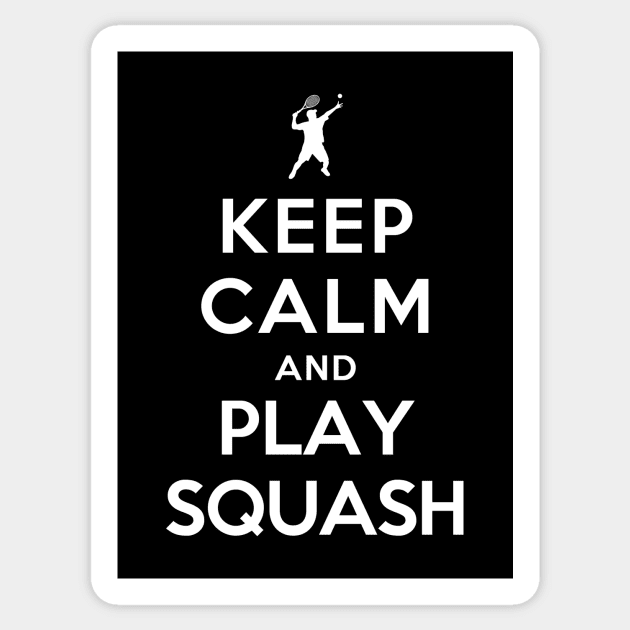 Keep Calm and Play Squash Sticker by YiannisTees